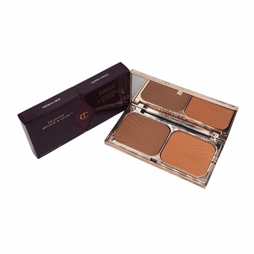 Charlotte Tilbury Filmstar Bronze & Glow face sculpt and highlight palette Light Medium Moyen Fonce