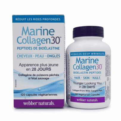 Webber Naturals Marine Collagen30 Bioelastin Peptides 120 Capsules